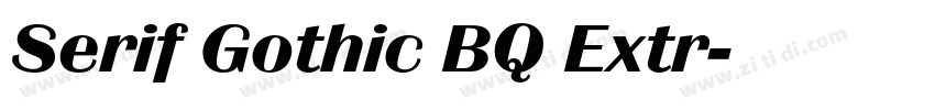Serif Gothic BQ Extr字体转换